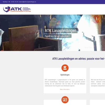 Portfolio Webzeker Webdesign - Website gebouwd: ATK Lasopleidingen