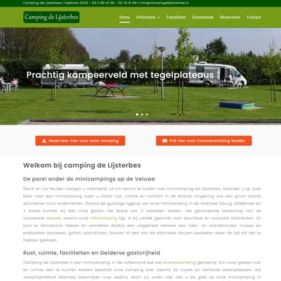 Portfolio Webzeker Webdesign - Website gebouwd: Camping de Lijsterbes