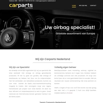 Portfolio Webzeker Webdesign - Website gebouwd: Carparts Nederland