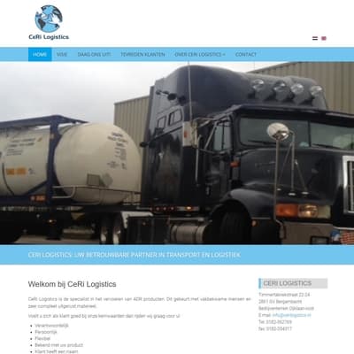 Portfolio Webzeker Webdesign - Website gebouwd: Ciri Logistics