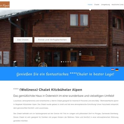 Portfolio Webzeker Webdesign - Website gebouwd: Chalet Kitzbüheler Alpen Duits