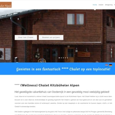 Portfolio Webzeker Webdesign - Website gebouwd: Chalet Kitzbüheler Alpen Nederlands