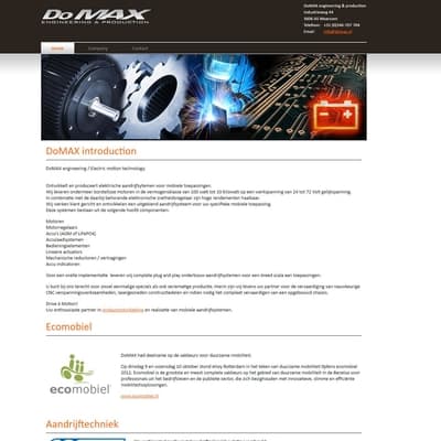 Portfolio Webzeker Webdesign - Website gebouwd: DoMaxx