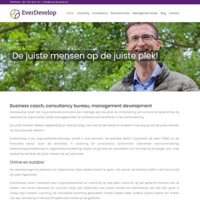 Portfolio Webzeker Webdesign - Website gebouwd: Everdevelop