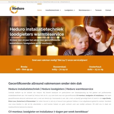 Portfolio Webzeker Webdesign - Website gebouwd: Heduro