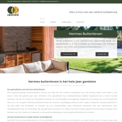 Portfolio Webzeker Webdesign - Website gebouwd: Hermes Buitenleven