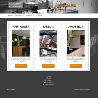 Portfolio Webzeker Webdesign - Website gebouwd: Interzand