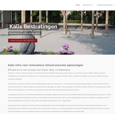 Portfolio Webzeker Webdesign - Website gebouwd: Kalis Bestratingen