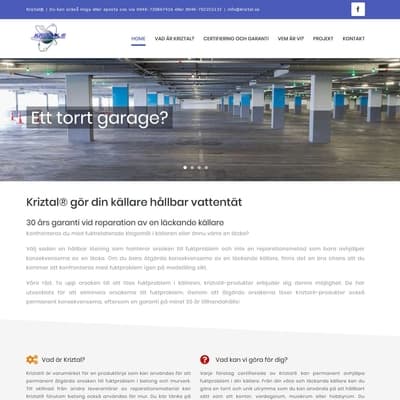 Portfolio Webzeker Webdesign - Website gebouwd: Kriztal Zweden