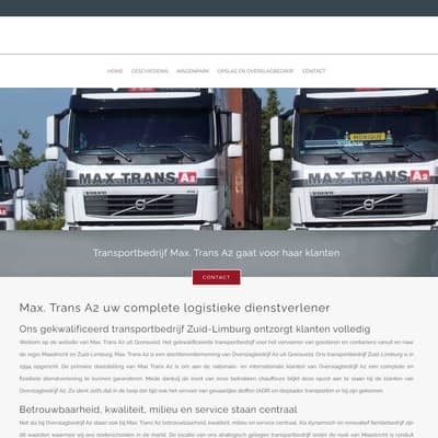 Portfolio Webzeker Webdesign - Website gebouwd: Max Trans