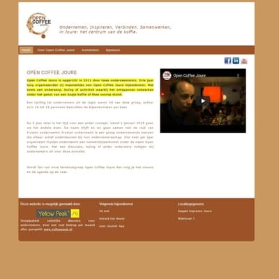 Portfolio Webzeker Webdesign - Website gebouwd: Open Coffee Joure