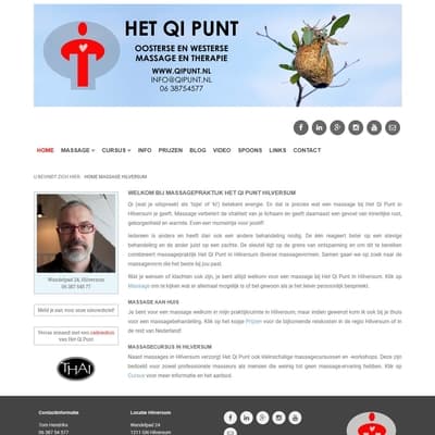 Portfolio Webzeker Webdesign - Website gebouwd: Het QI Punt