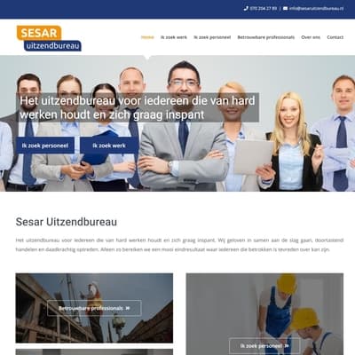 Portfolio Webzeker Webdesign - Website gebouwd: Sesar UItzenbureau