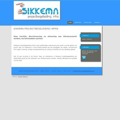 Portfolio Webzeker Webdesign - Website gebouwd: Sikkema Projectbegeleiding