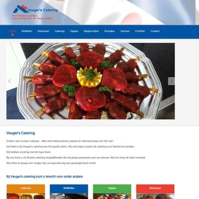 Portfolio Webzeker Webdesign - Website gebouwd: Veuger's Catering