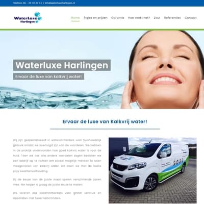 Portfolio Webzeker Webdesign - Website gebouwd: Waterluxe Harlingen