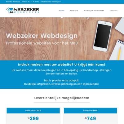 Portfolio Webzeker Webdesign - Website gebouwd: Website laten maken Friesland