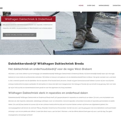 Portfolio Webzeker Webdesign - Website gebouwd: Wildhagen Breda