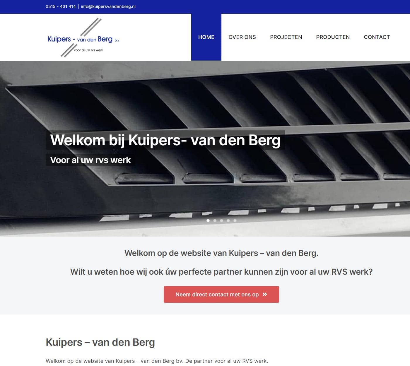 Portfolio Webzeker Webdesign | Website Kuipers en van den Berg